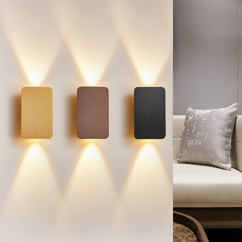 Rectangular Metal Indoor LED Wall Lamp – product view