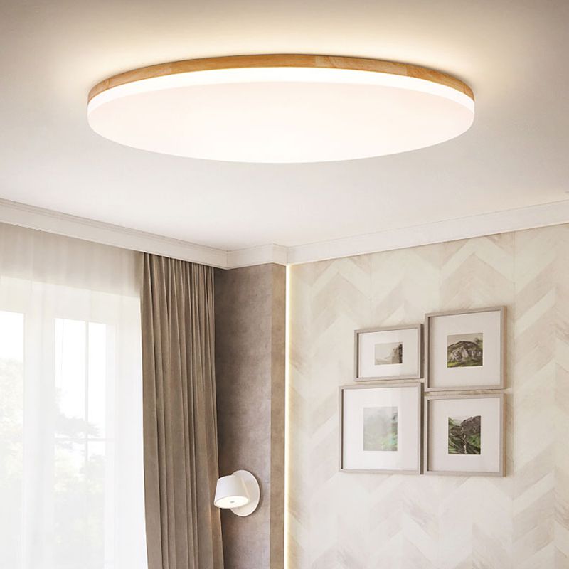 Round Wood-Rim Ceiling Light – Ø 26 cm (Ø 10.2")