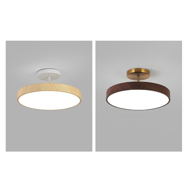 Japanese Round Wooden LED Ceiling Lamp – product view