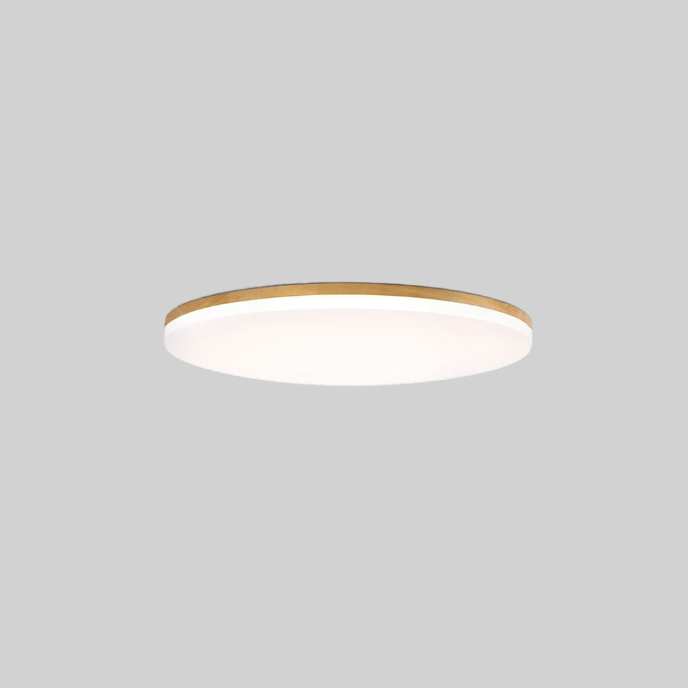 Round Wood-Rim Ceiling Light – product view