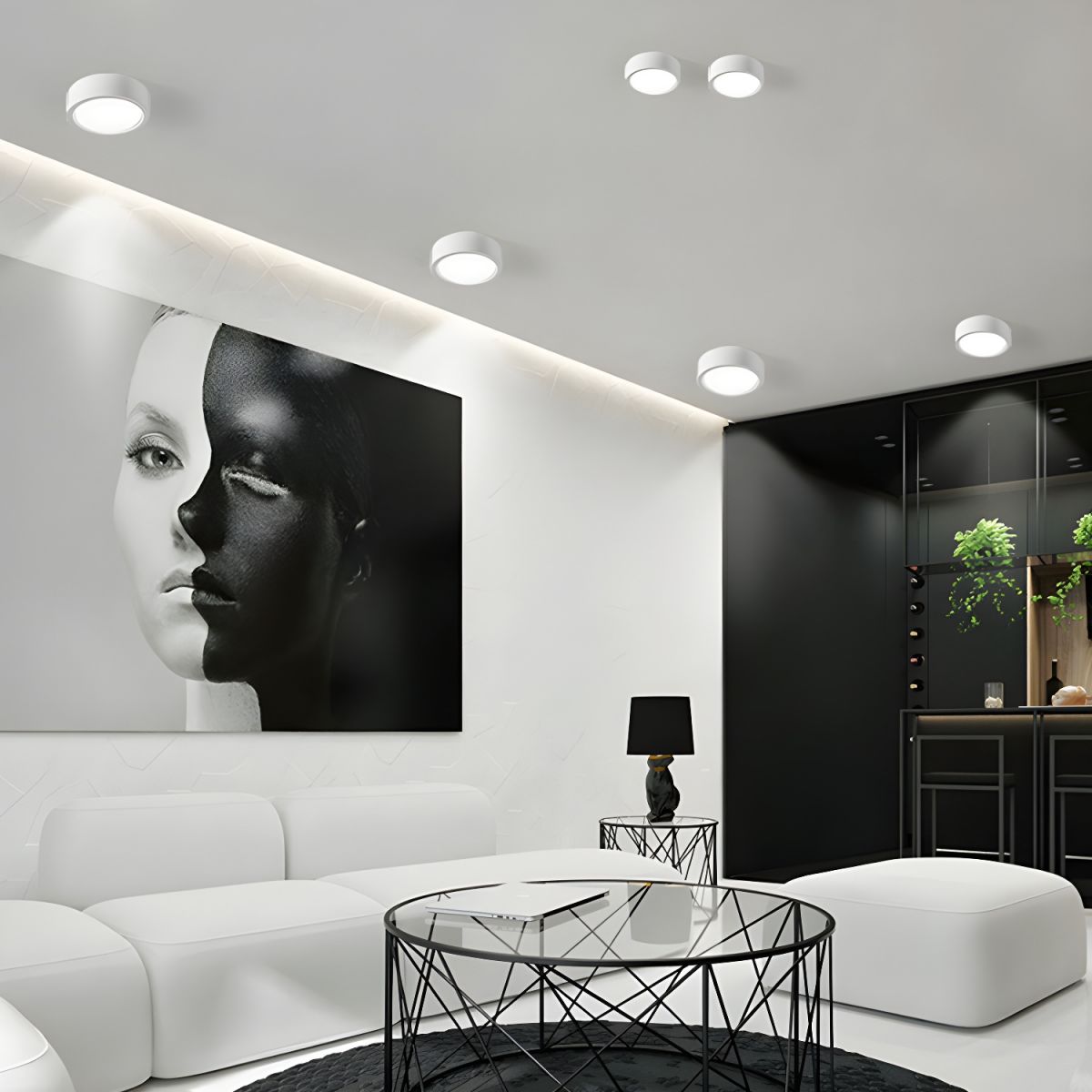 Cylindrical LED Ceiling Lamp – White