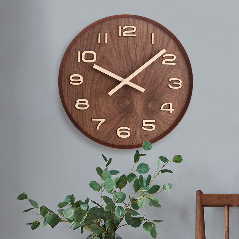 Walden Walnut Face Wall Clock