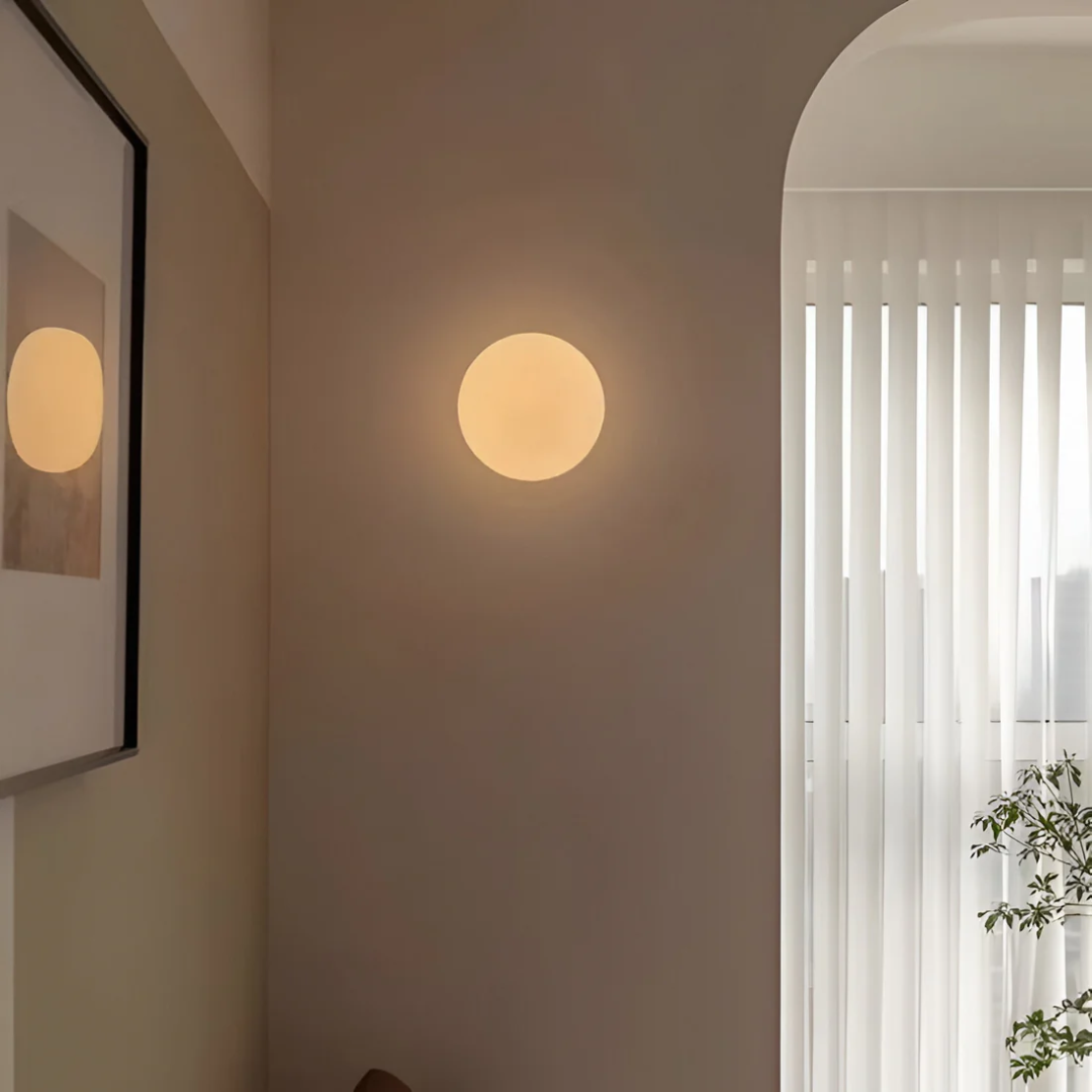 Solana Glass Globe Wall Light