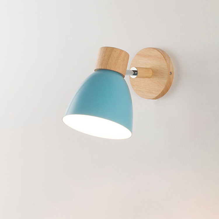 Wall Sconce with a Tilted Arm and Conical Shade – Without zipper switch