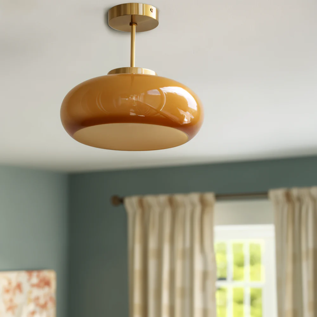 Short-Drop Glass Ceiling Light – product view