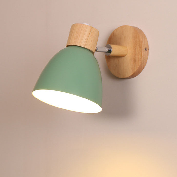 Wall Sconce with a Tilted Arm and Conical Shade – Without zipper switch