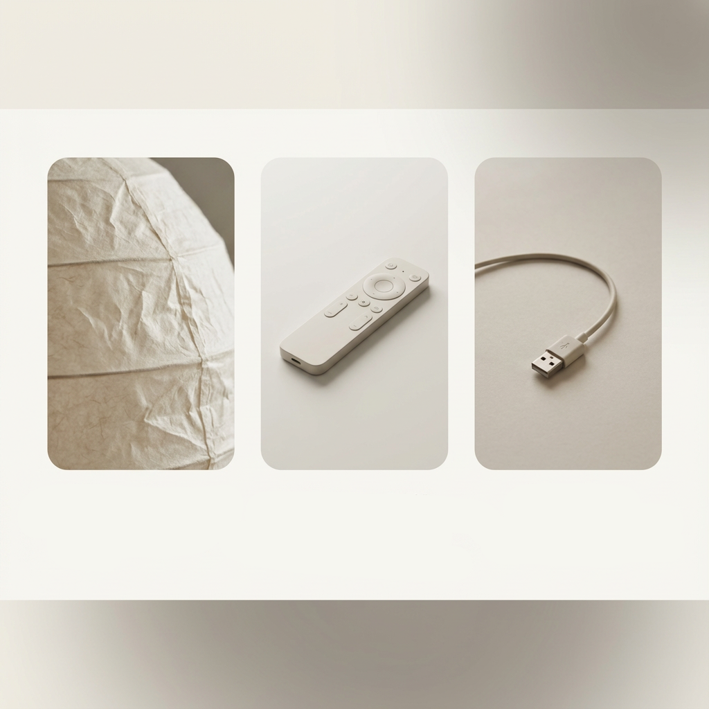 Wabi Sabi LED Floor Lamp with a Wavy Paper Shade – product view