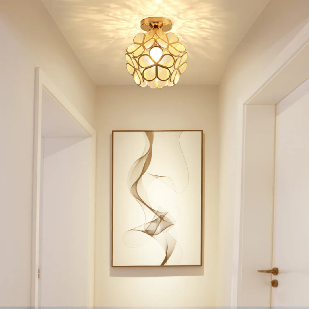 Petal Glass Ceiling Light – Transparent