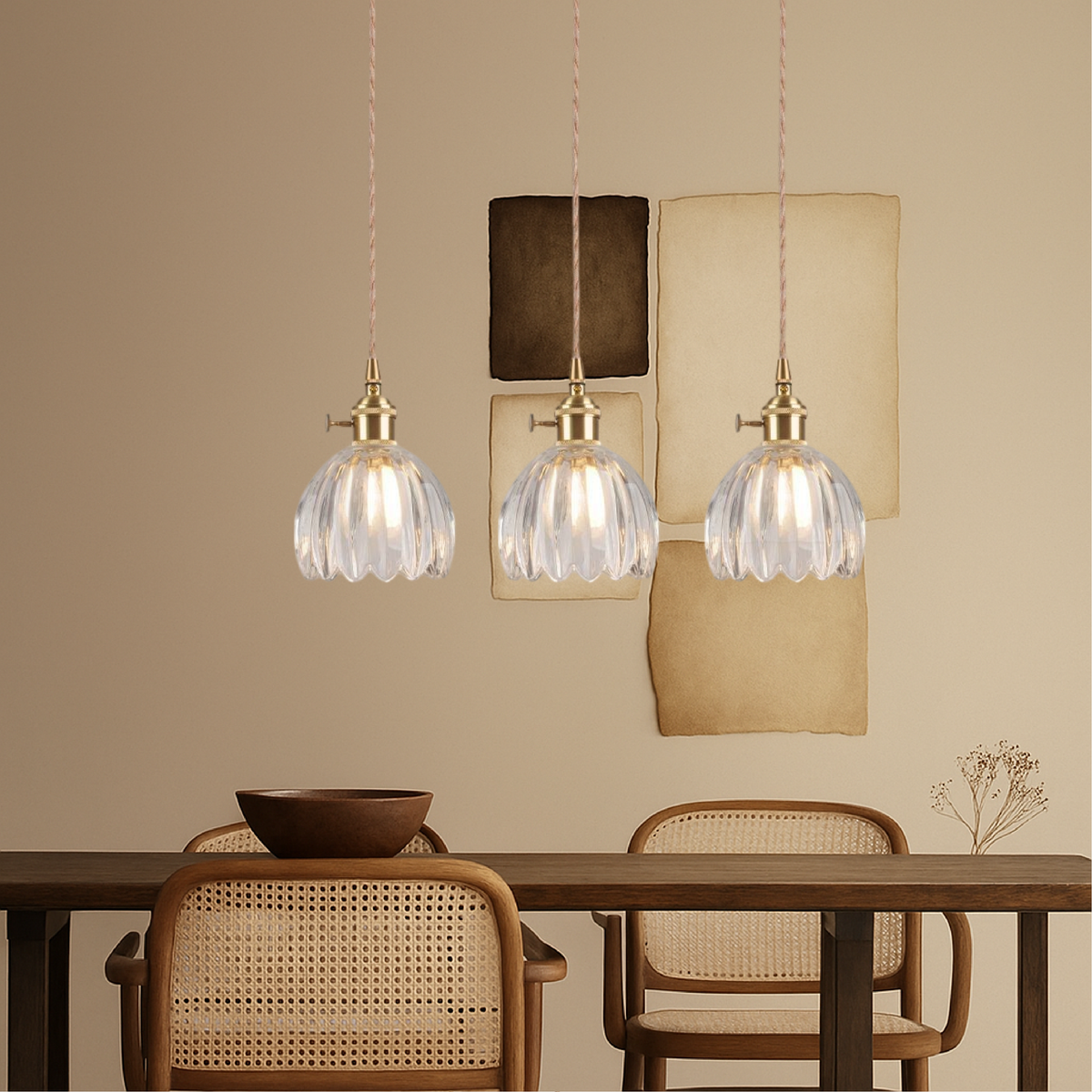 Retro Japanese Glass Pendant Lamp – product view