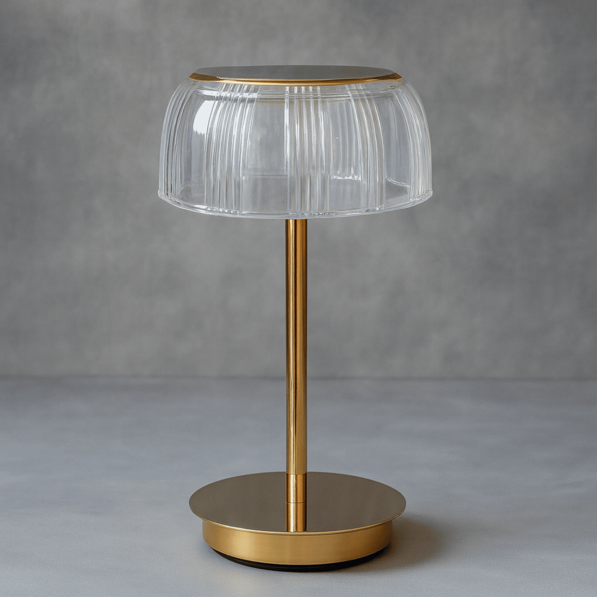 Ribbed Dome Table Lamp with Slim Stem – product view