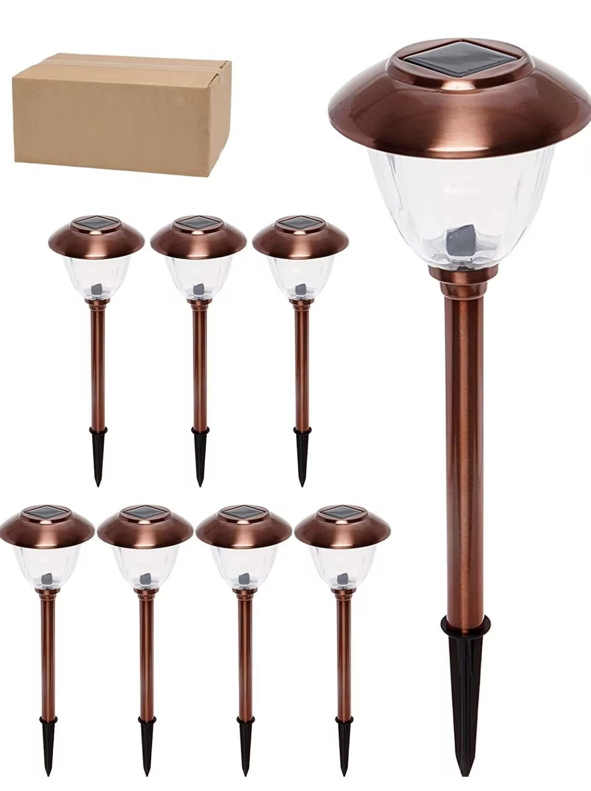 Pathway Stainless Steel Solar Lights, Set of 8 - product detail 6