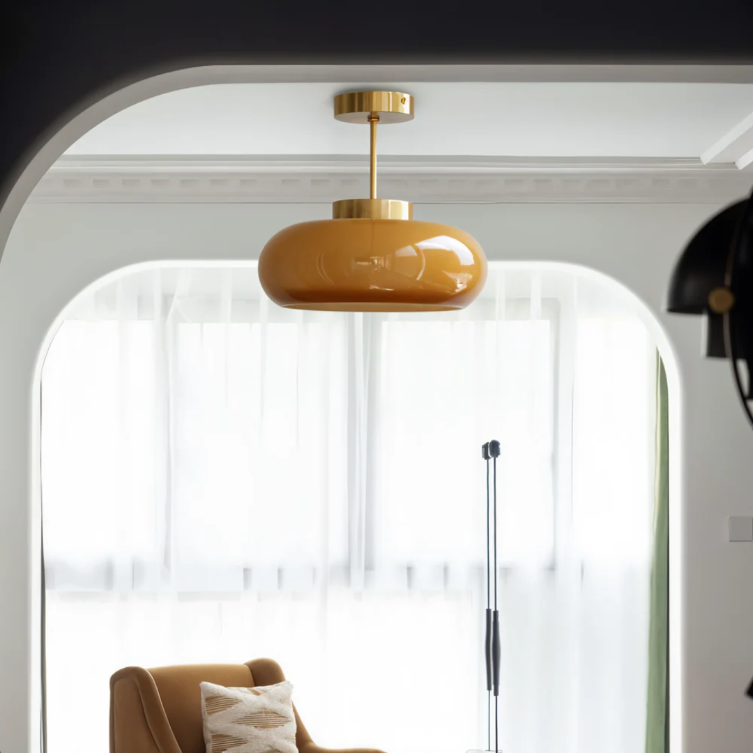 Short-Drop Glass Ceiling Light – product view