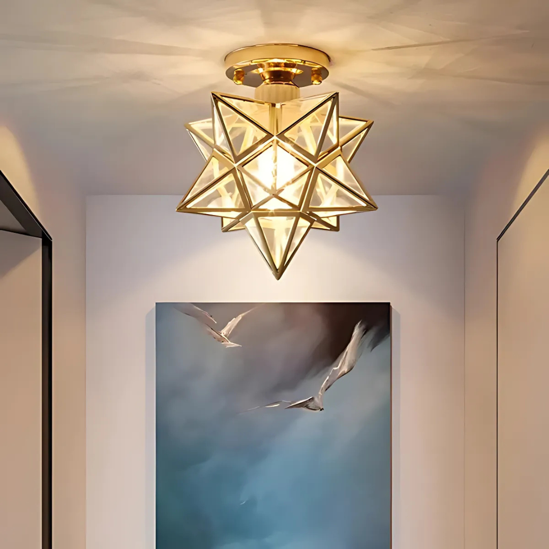 Geometric Star Ceiling Light – product view