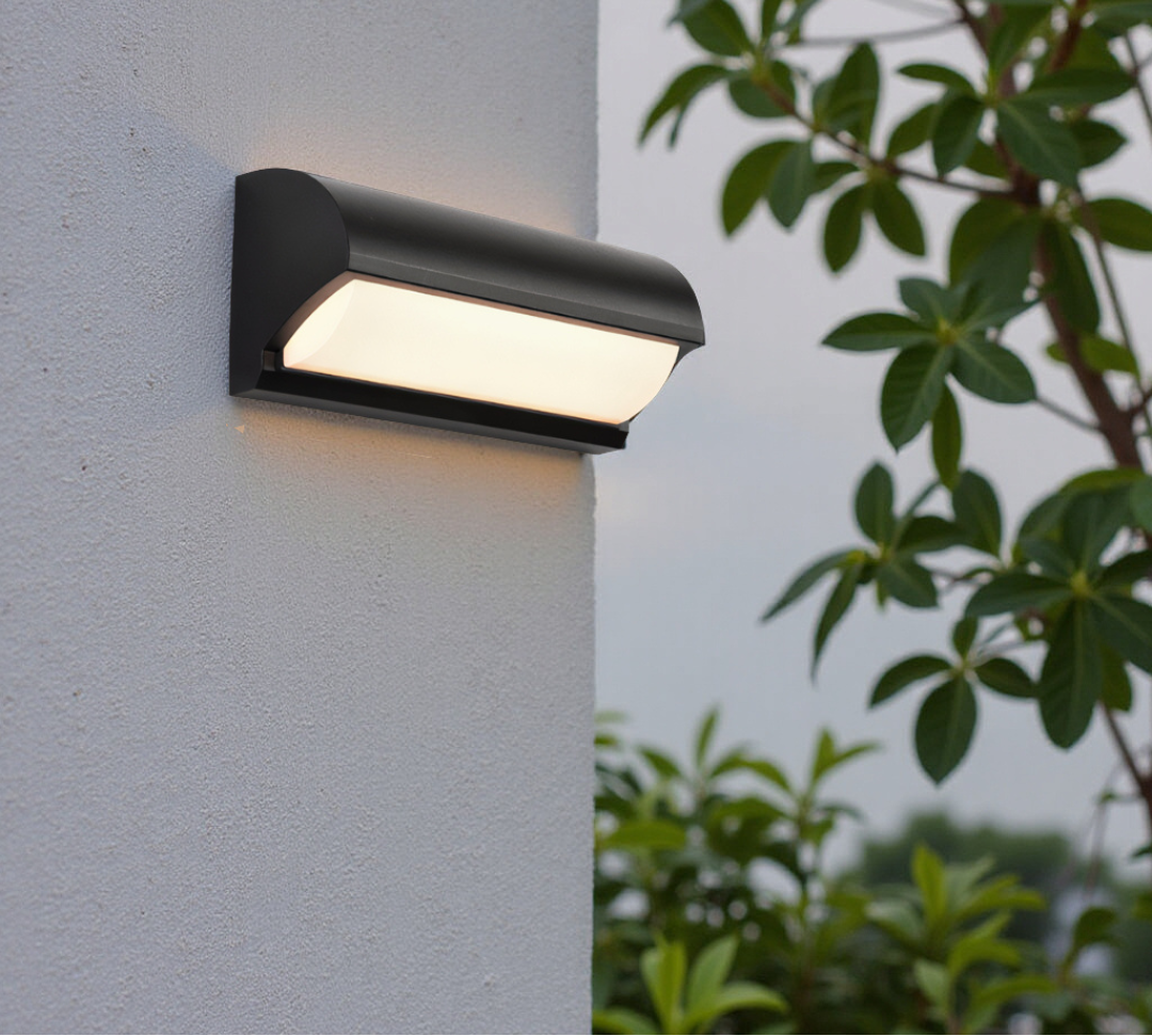 Outdoor Black Finish LED Wall Lamp – product view