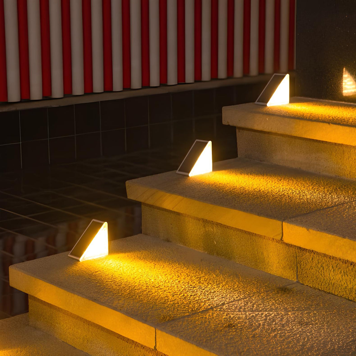 Solar-Powered Outdoor LED Stair Lighting – product view