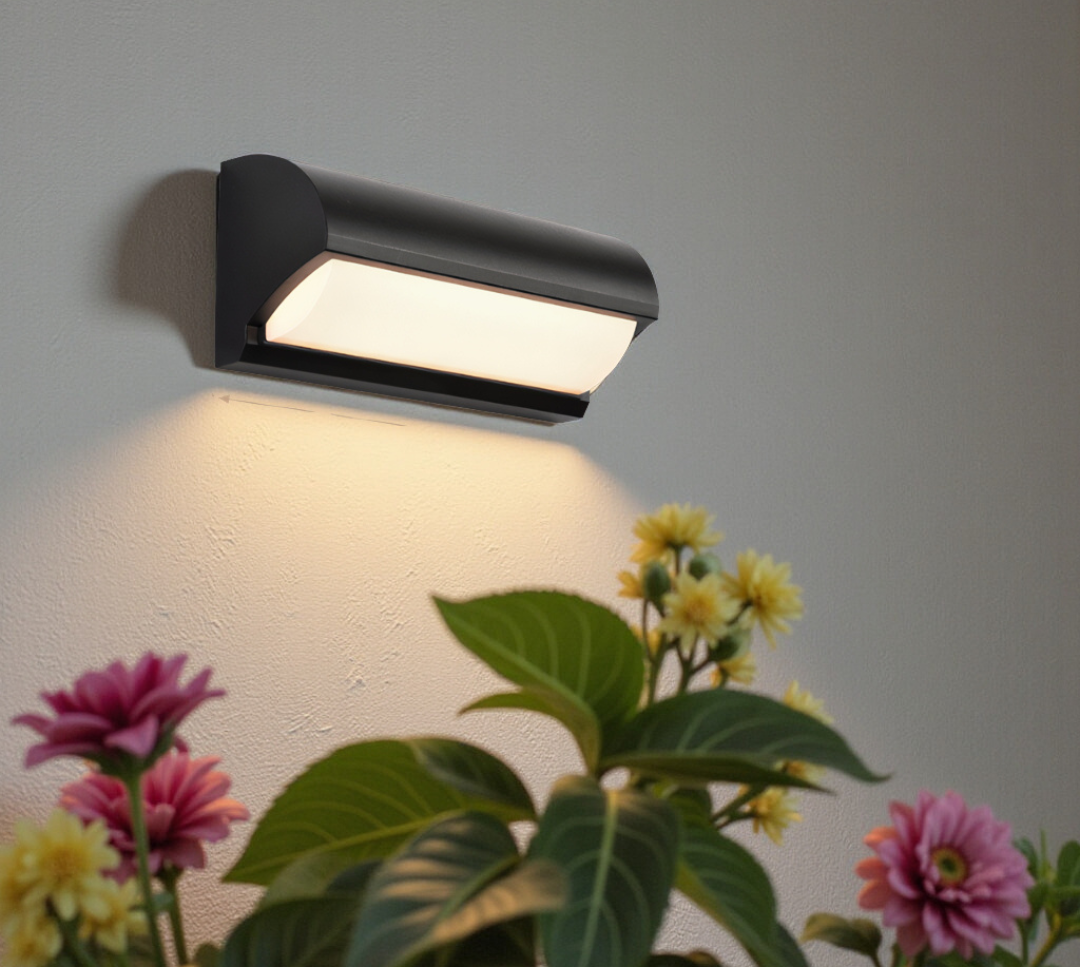 Outdoor Black Finish LED Wall Lamp – product view
