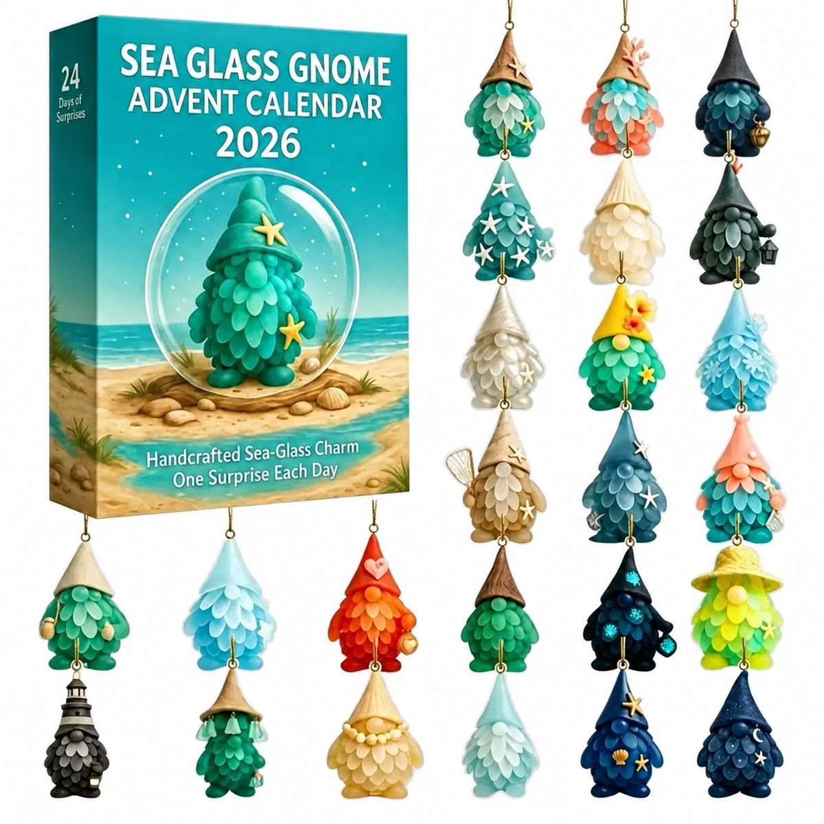 Animal and Sea Glass Style Advent Calendar 2026 – Style 1 – image 1