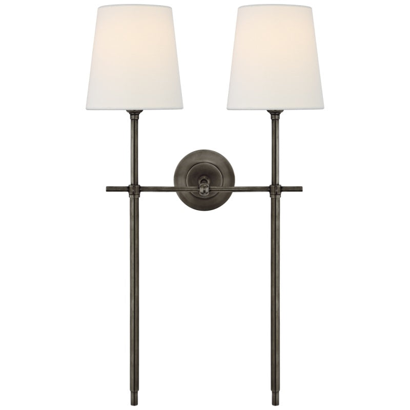 Wall Lamp with Fabric Shade and Metal Arm – product view