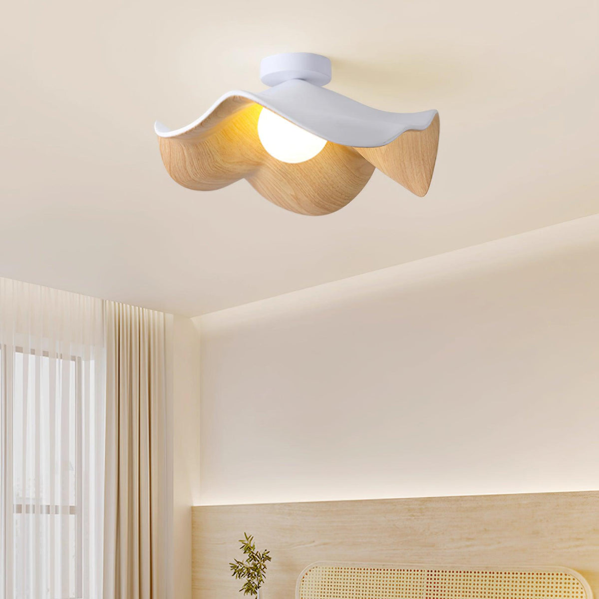 Organic Flush-Mount Ceiling Light – product view