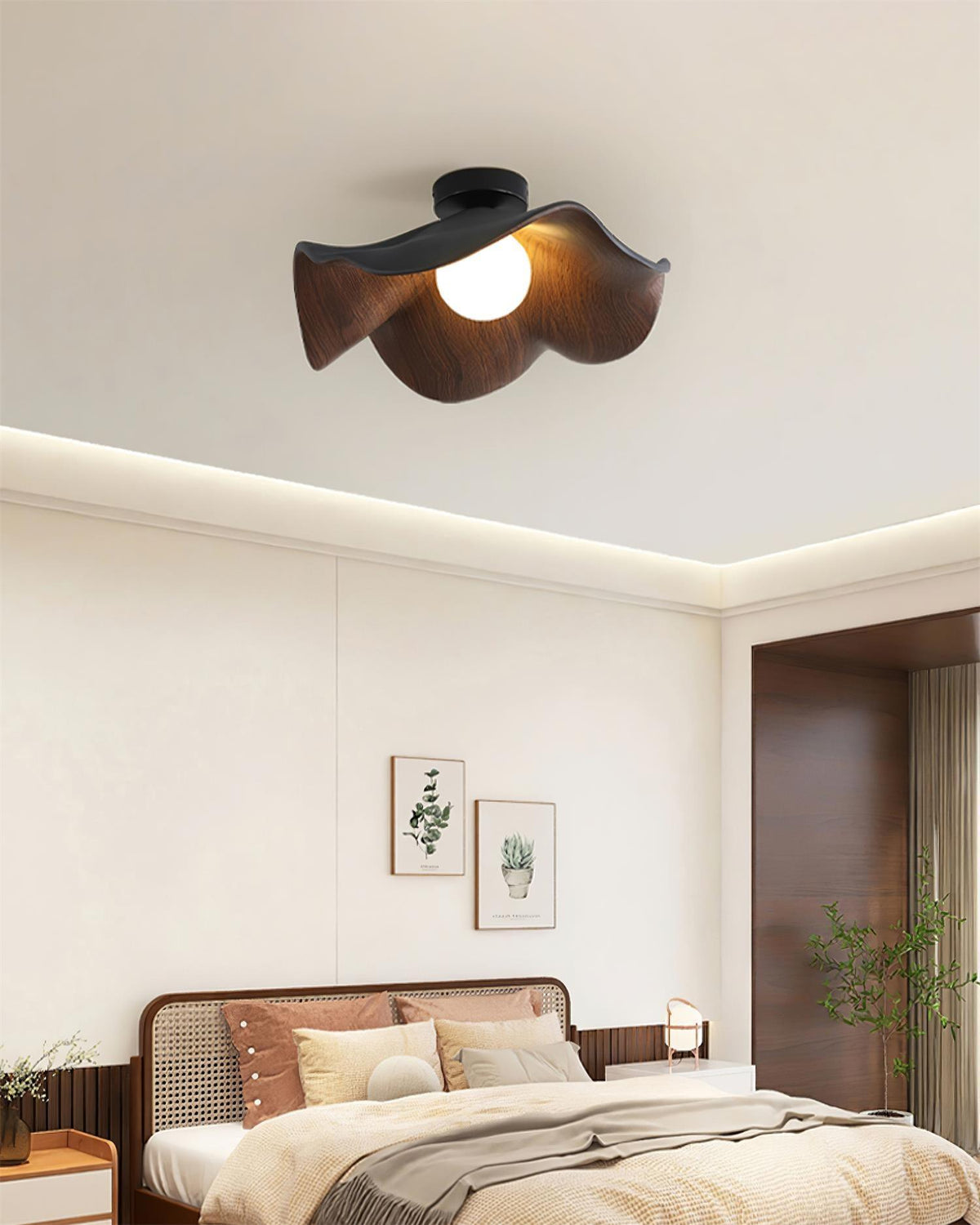 Organic Flush-Mount Ceiling Light – product view