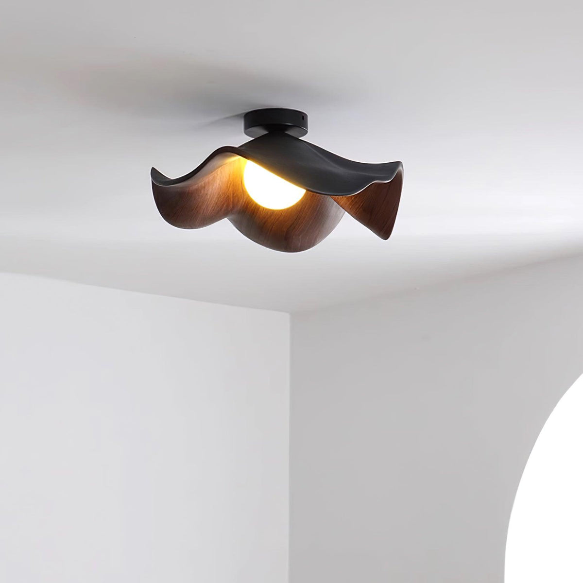 Organic Flush-Mount Ceiling Light – product view