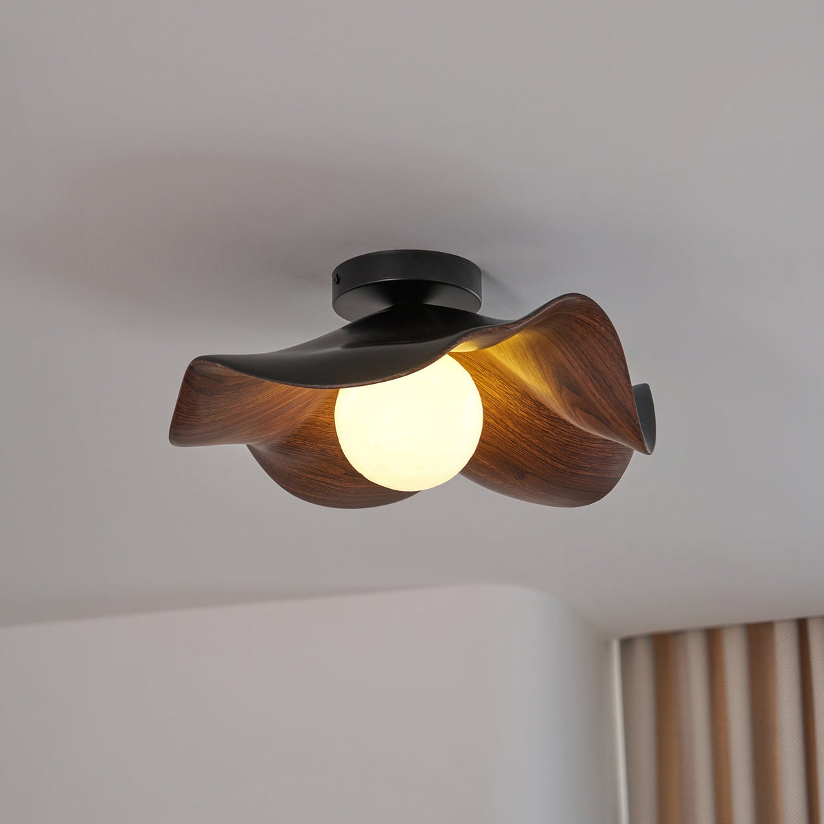 Organic Flush-Mount Ceiling Light – product view