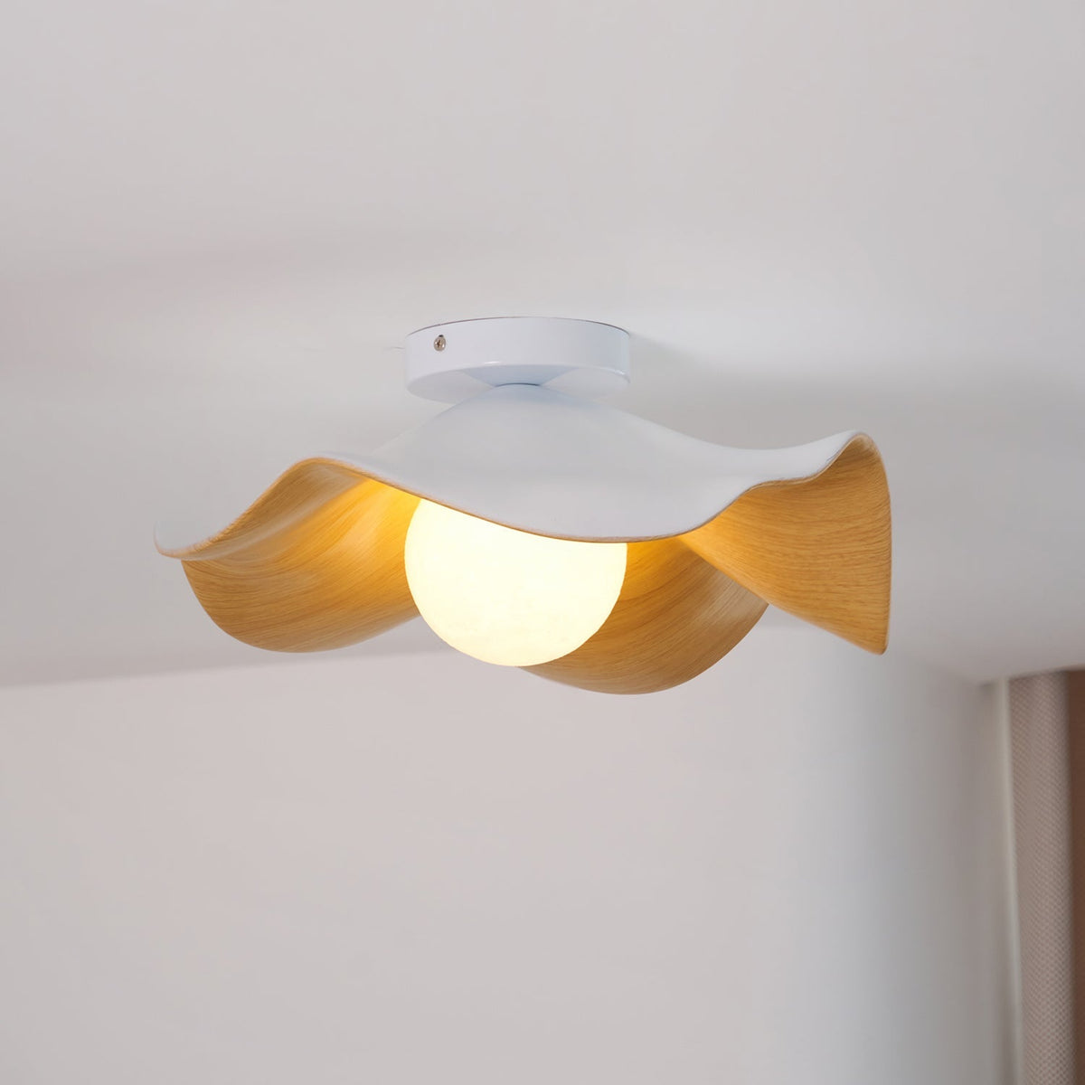 Organic Flush-Mount Ceiling Light – product view