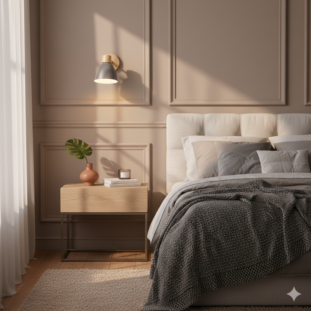 Wall Sconce with a Tilted Arm and Conical Shade – product view
