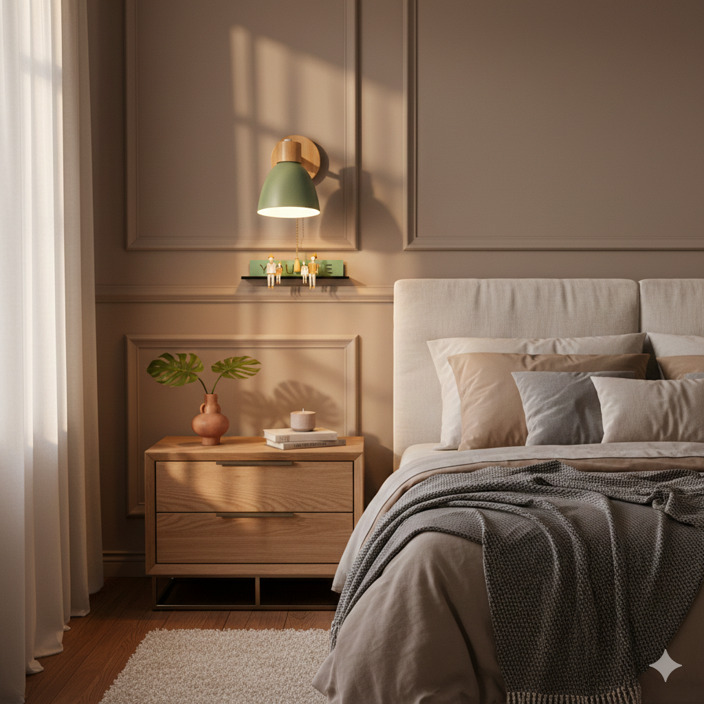 Wall Sconce with a Tilted Arm and Conical Shade – product view