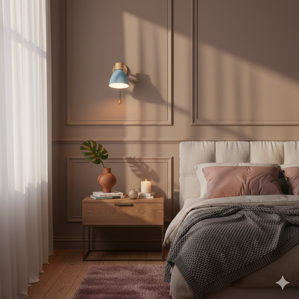 Wall Sconce with a Tilted Arm and Conical Shade – product view