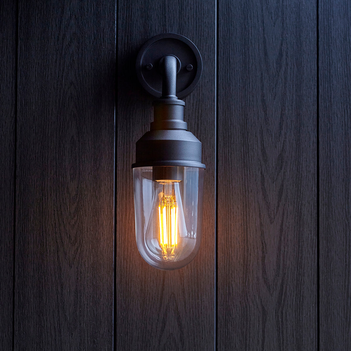 Harbour Black Glass Wall Lantern - product detail 2