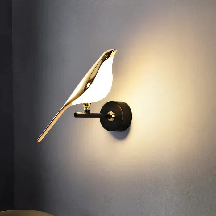 Wren Perched Bird LED Wall Light