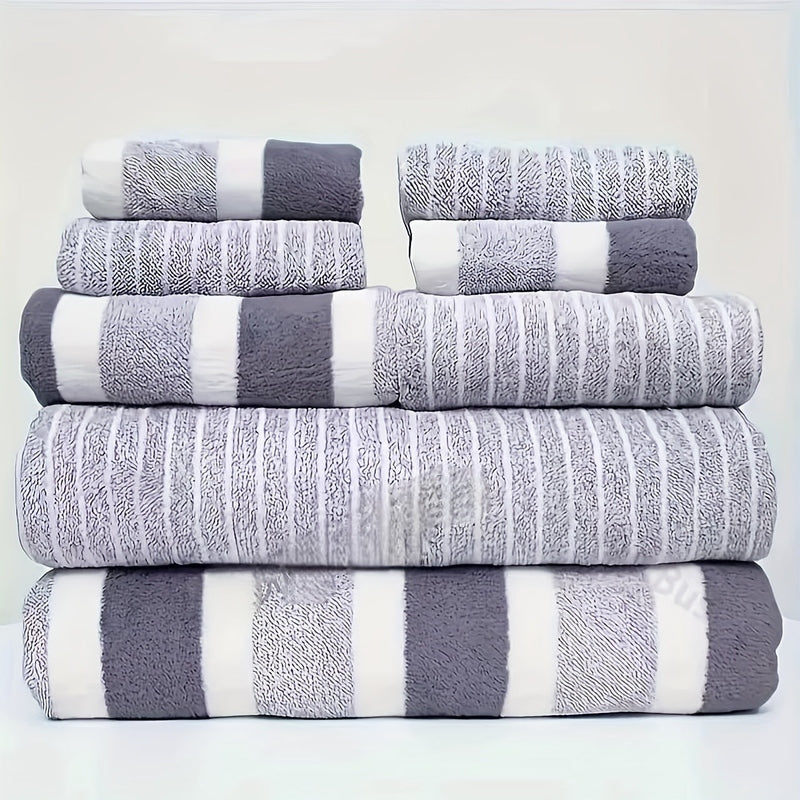 Seabrook Eight-Piece Striped Towel Set - product detail 6