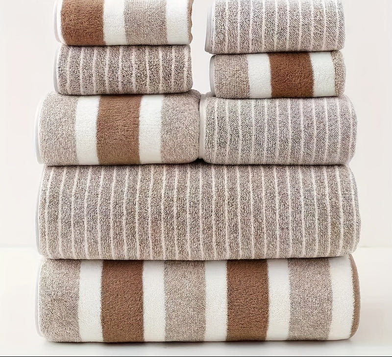 Seabrook Eight-Piece Striped Towel Set - product detail 2