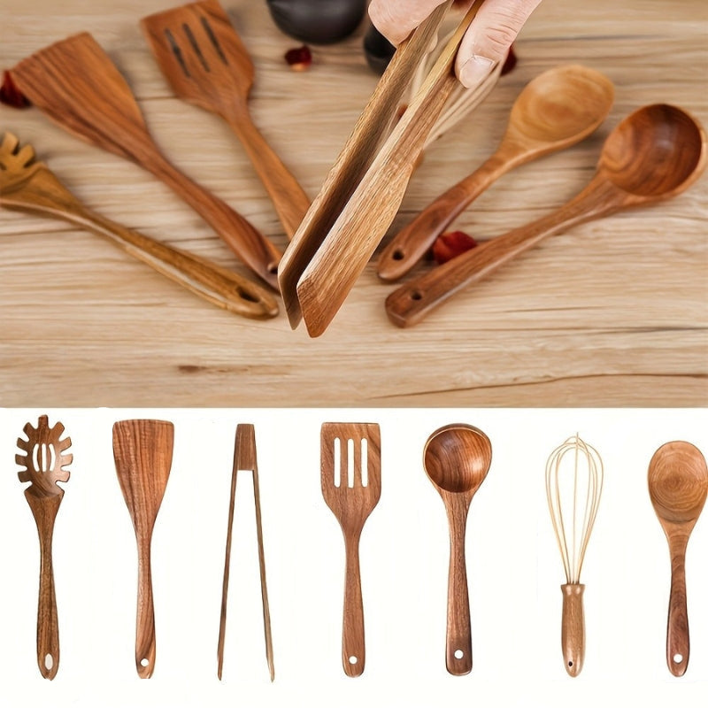 Oakley Seven-Piece Wooden Kitchen Utensil Set - product detail 2
