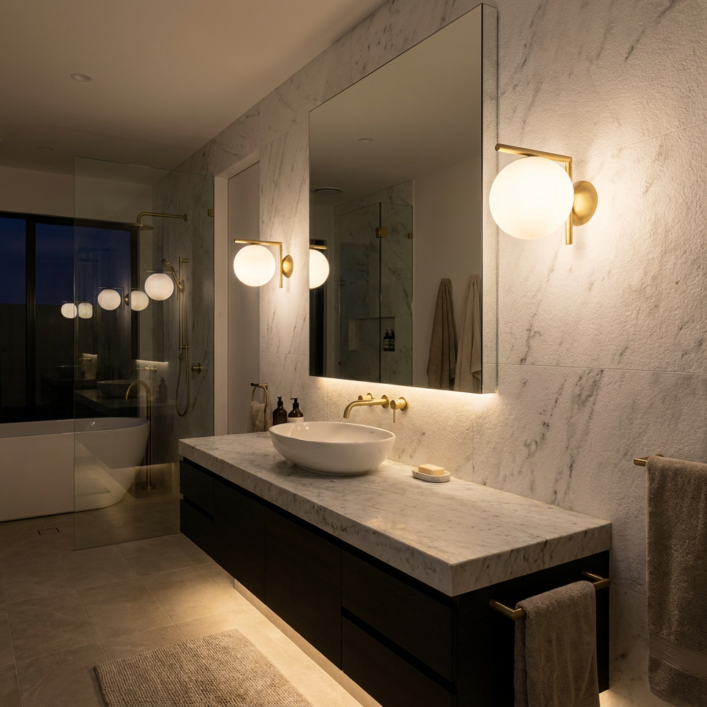 Opaline Globe Indoor Wall Light
