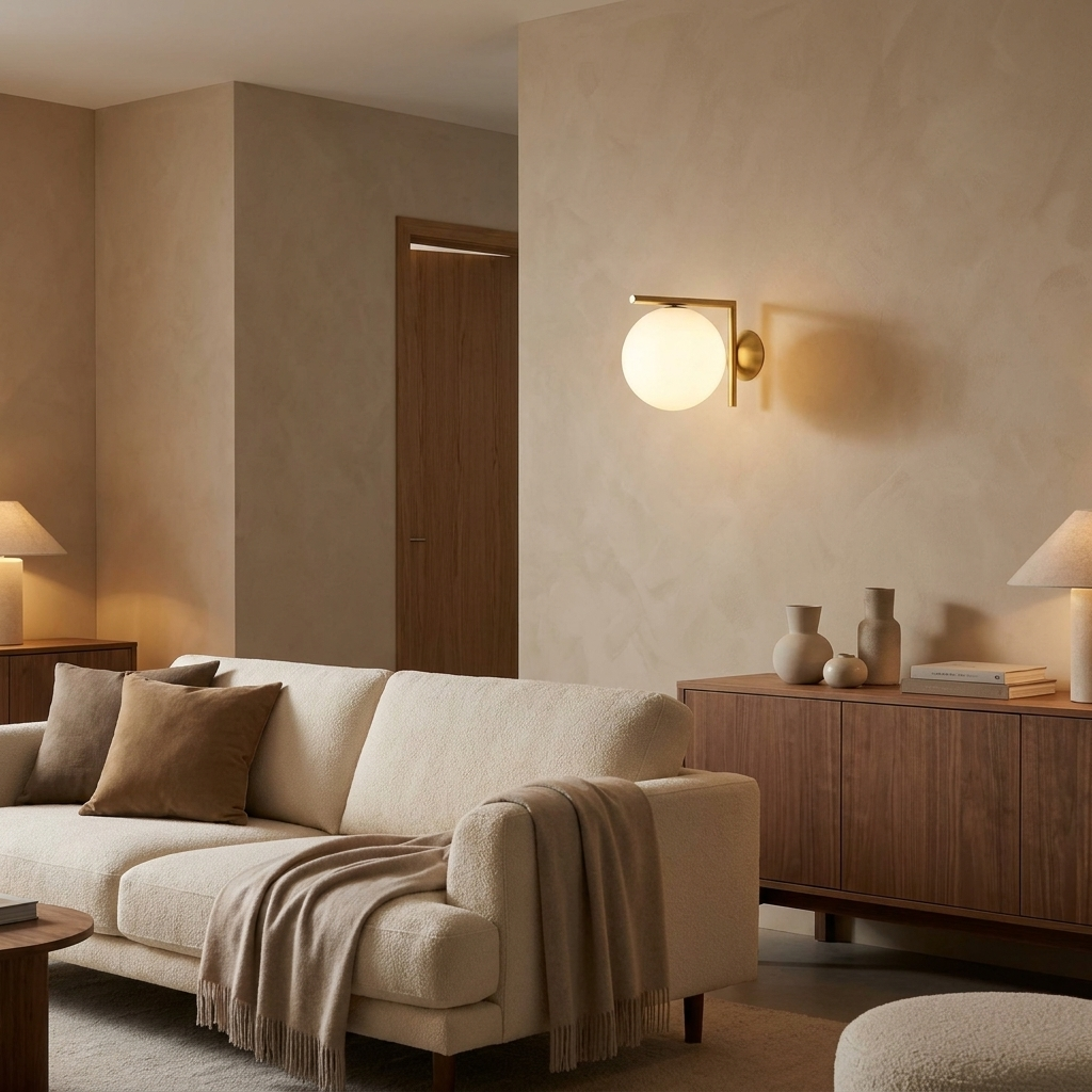Opaline Globe Indoor Wall Light - product detail 3