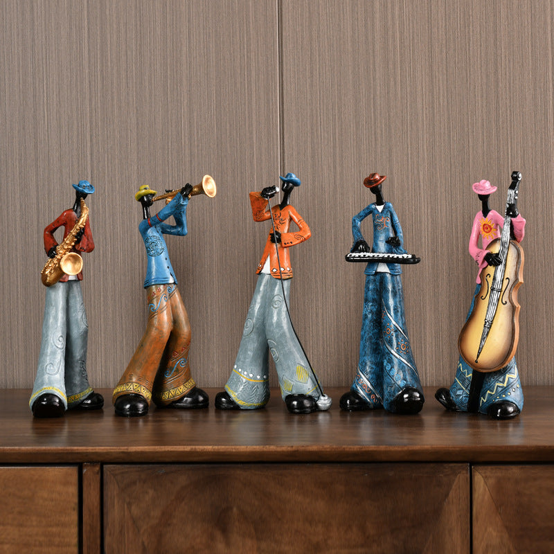 Jazz Hand-Painted Musician Figurine