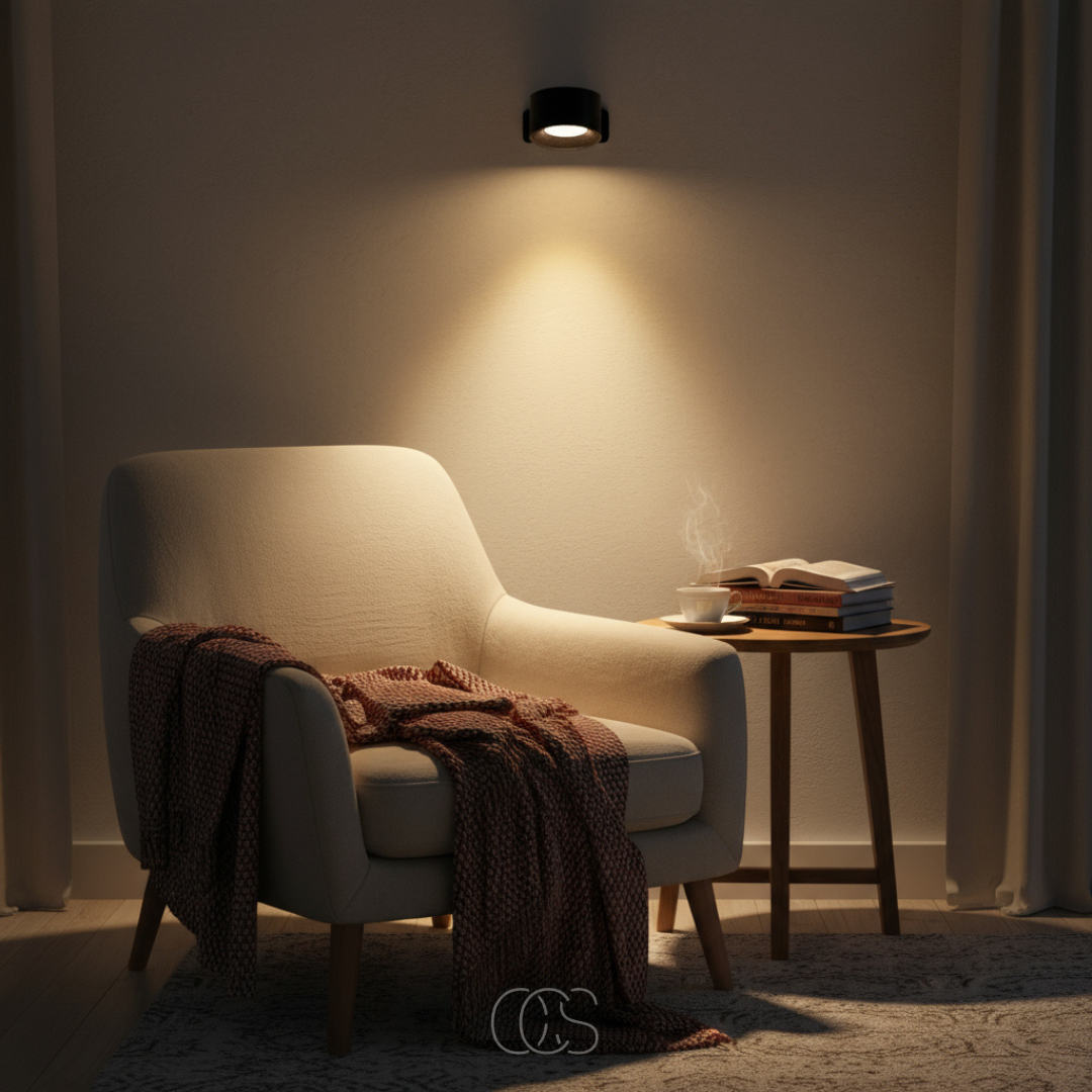 Round Compact Wireless LED Wall Lamp – product view
