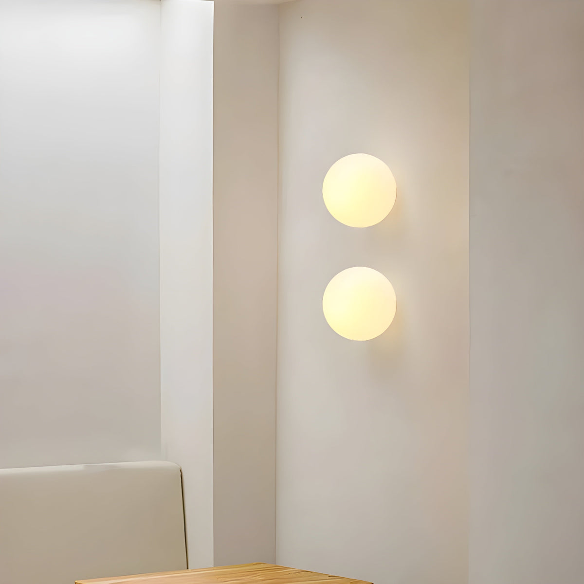Frosted Glass Wall Lamp – Warm