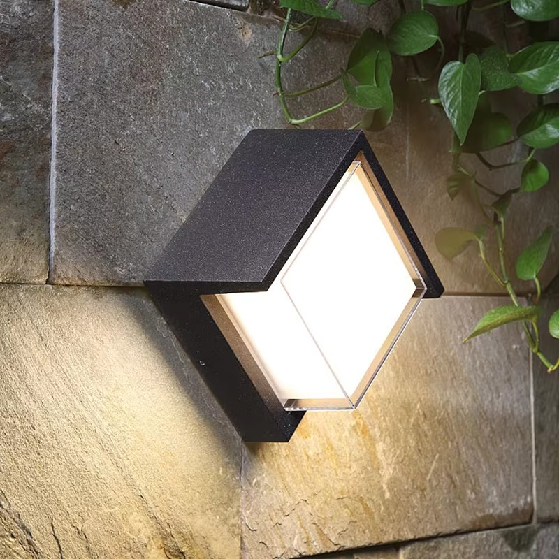 Outdoor LED Wall Lamp with Motion Sensor – Square