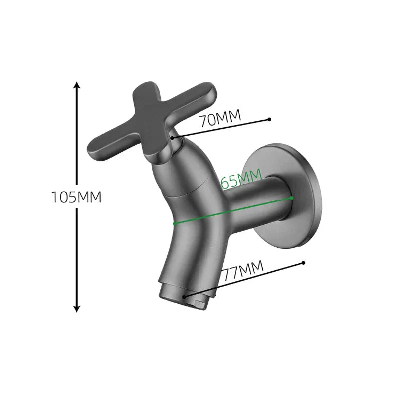 Brass Cold-Water Wall Tap – Product view 10