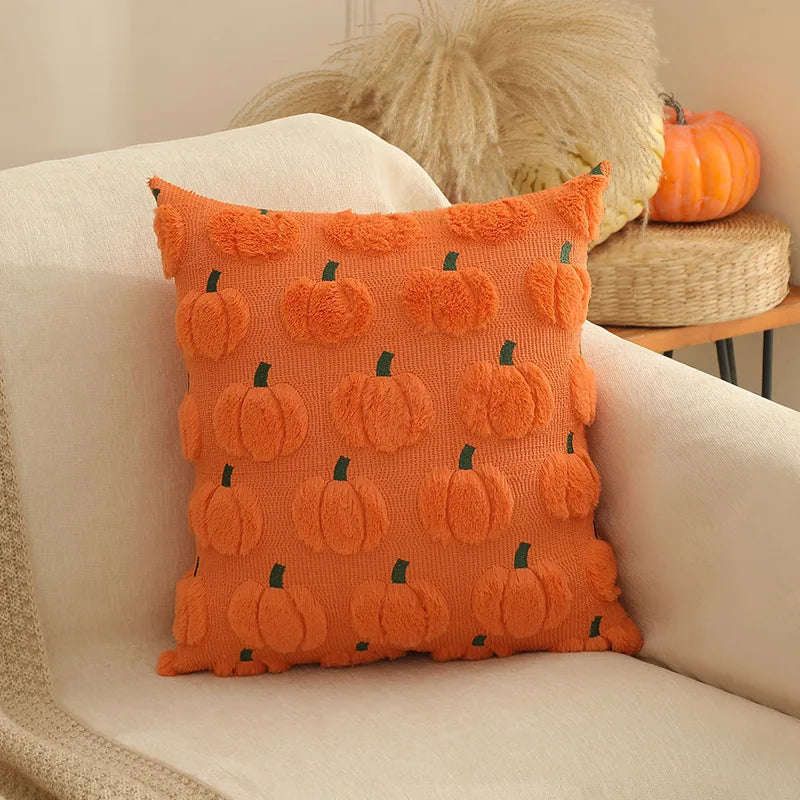 Plush Pumpkin Cushion Cover – 45 × 45 cm – Product view 3