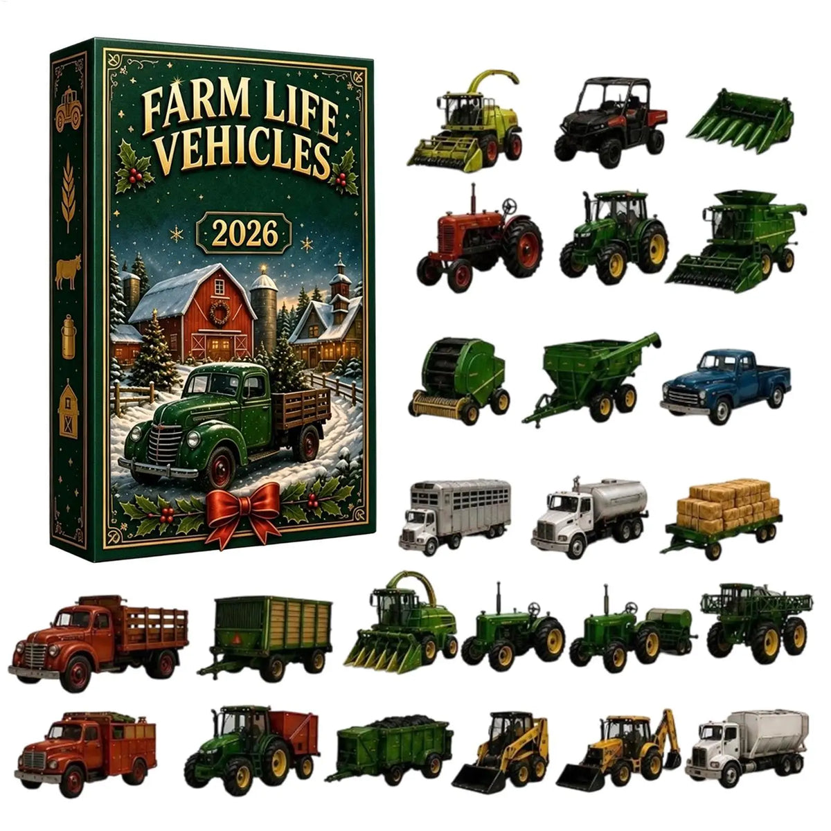 Tractor Advent Calendar 2026 with 24 Acrylic Ornaments – image 1
