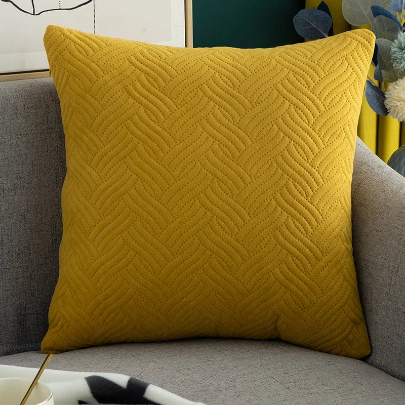 Velvet Cushion Cover with Embroidered Pattern – Product view 8