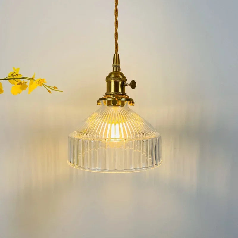 Brass & Glass Pendant Light – Main product image