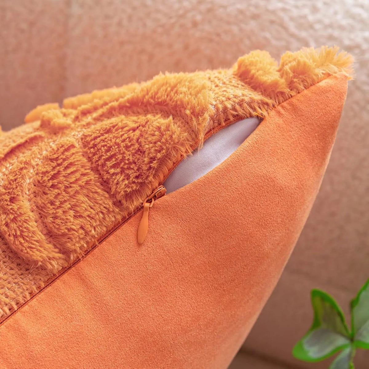 Plush Pumpkin Cushion Cover – 45 × 45 cm – Product view 11