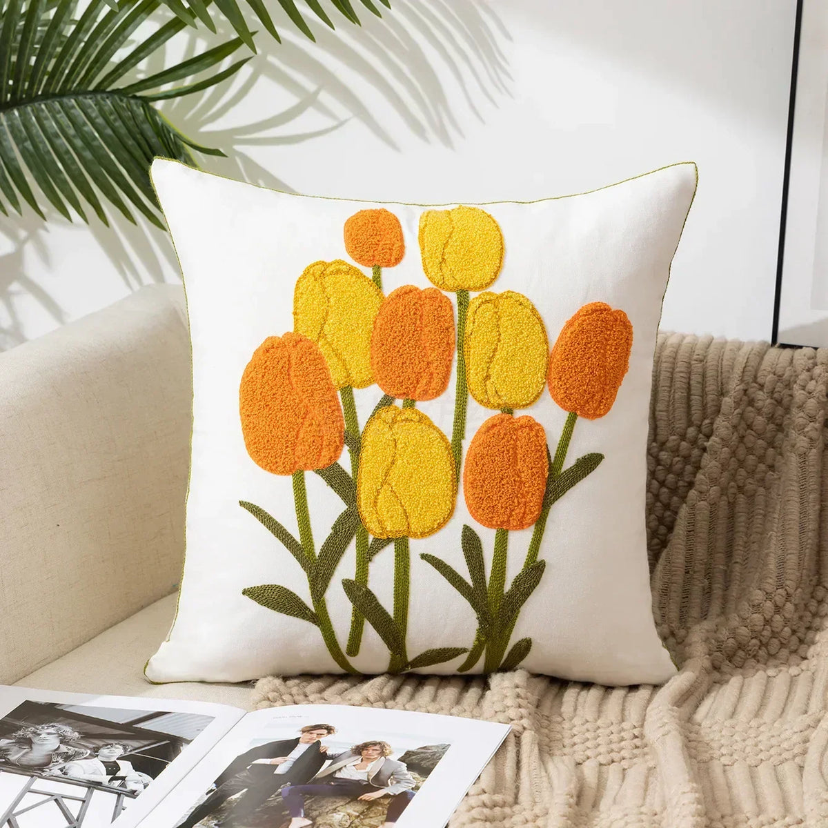 Bloomfield Embroidered Floral Cushion Cover - product detail 18