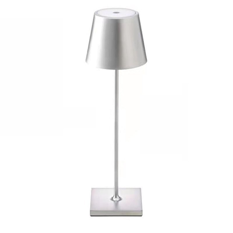 Wireless Rechargeable Table Lamp – Silver