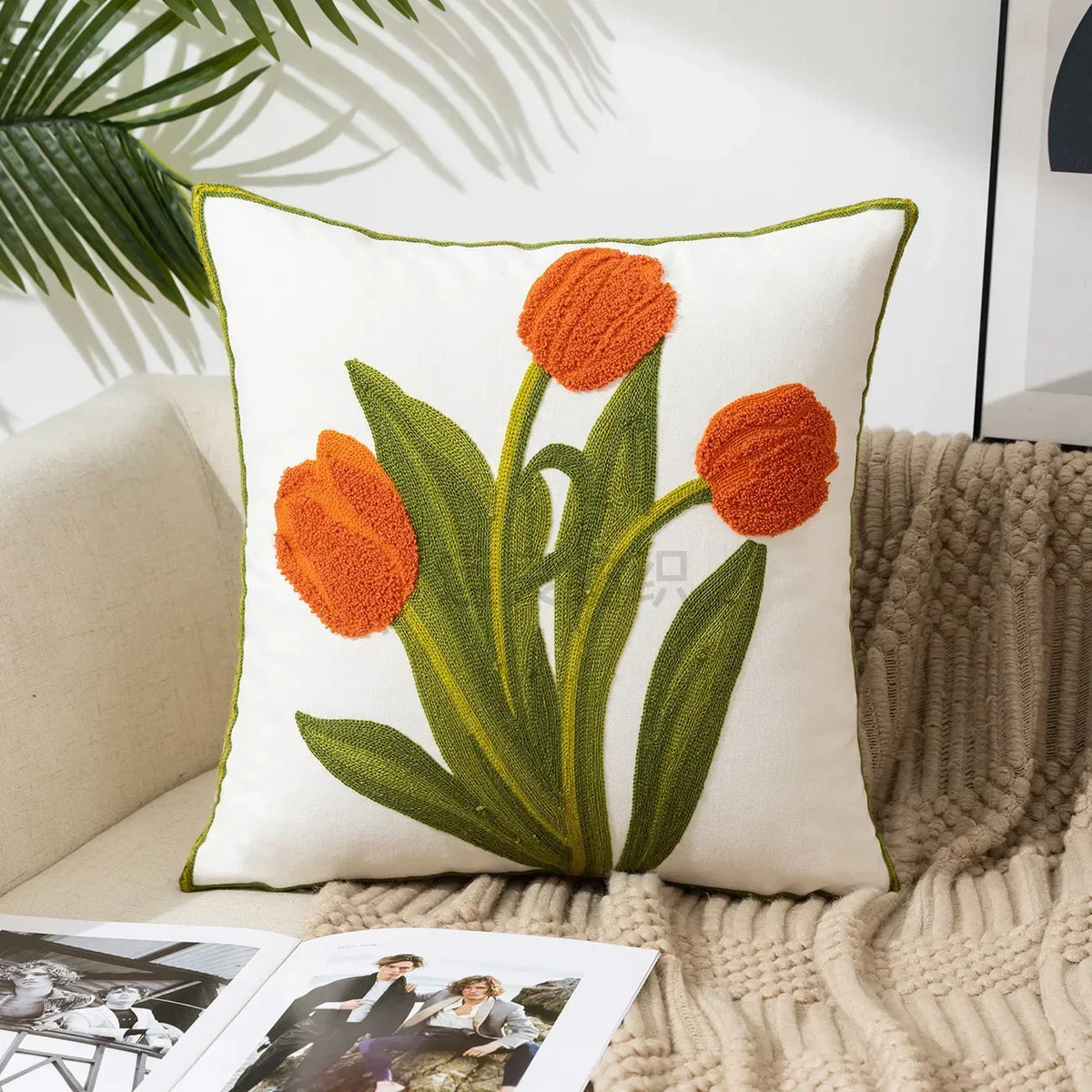 Bloomfield Embroidered Floral Cushion Cover - product detail 17